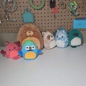 Squishmallows Red and Blue Small Pets Plush Toys